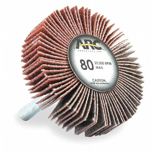 Flap Wheel, AO, 2x1/2x1/4 In Shank, 80G