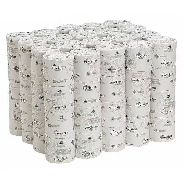 Envision Toilet Paper, 2 Ply, 400 Sheets, 3.5 L x 3.8 W, PK96
