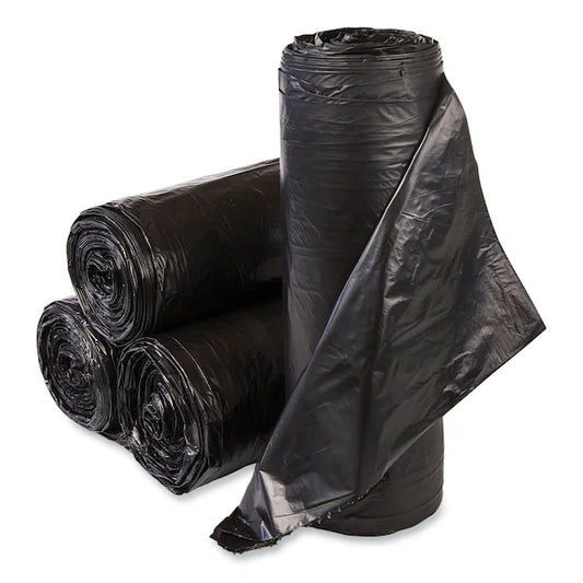 60 gal Trash Bags, 38 in x 58 in, Extra Heavy-Duty, Black, 150 PK